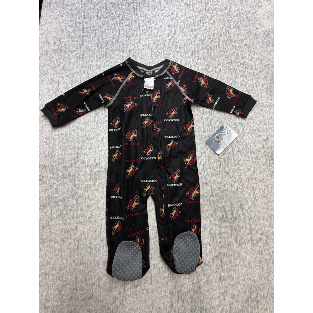 NHL Arizona Coyotes Infant Footed Sleeper Pajamas Black 18M‎ KN8-5286Y XX